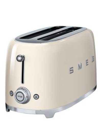 Smeg Tsf02 4-Slice Toaster - Cream Smeg Tsf02 4-Slice Toaster - Cream